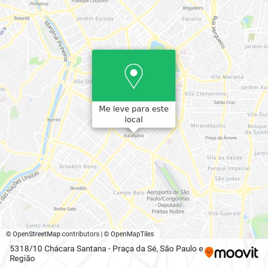 5318 / 10 Chácara Santana - Praça da Sé mapa