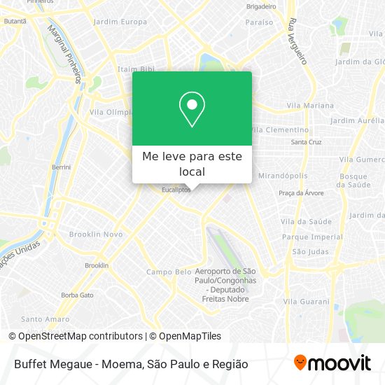 Buffet Megaue - Moema mapa