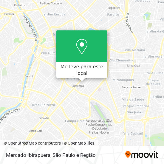 Mercado Ibirapuera mapa