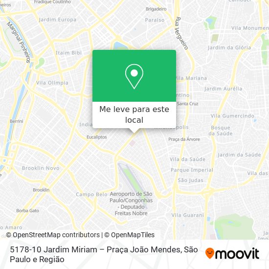 5178-10 Jardim Miriam – Praça João Mendes mapa