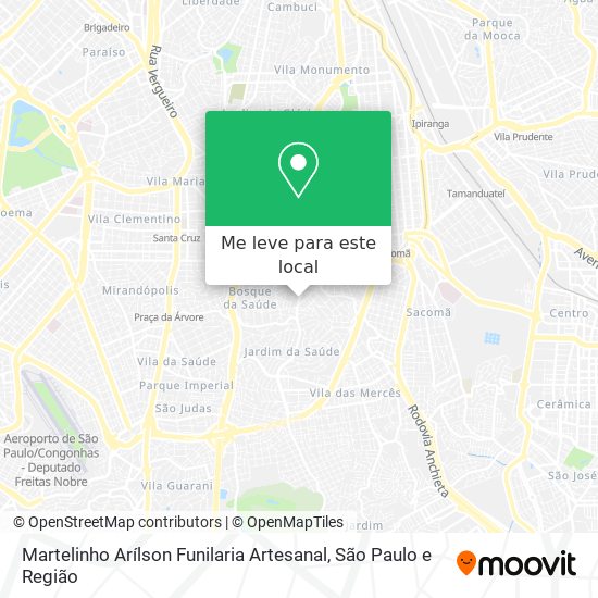 Martelinho Arílson Funilaria Artesanal mapa