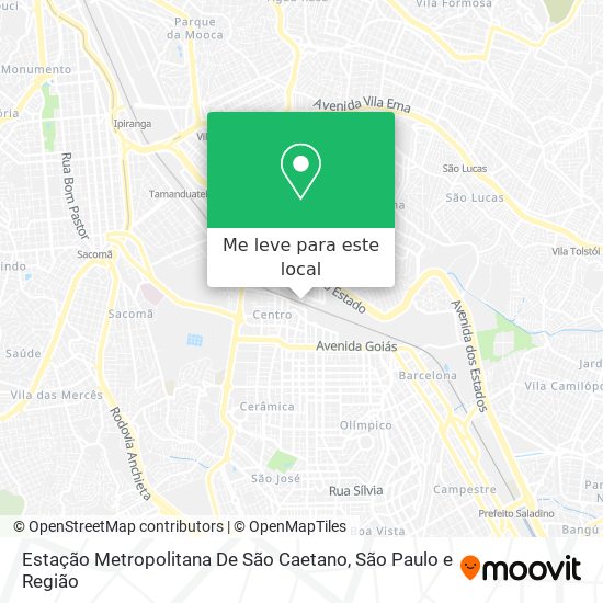Estação Metropolitana De São Caetano mapa