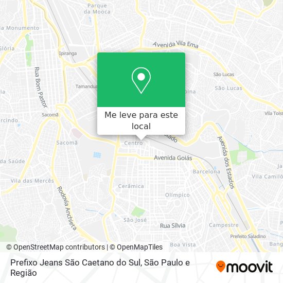 Prefixo Jeans São Caetano do Sul mapa