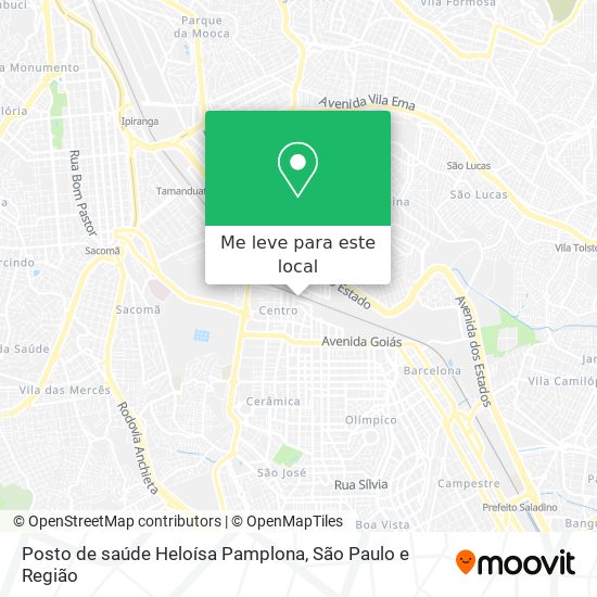 Posto de saúde Heloísa Pamplona mapa