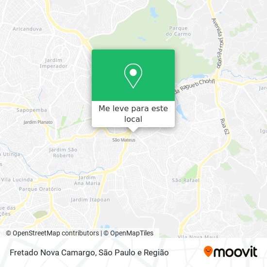 Fretado Nova Camargo mapa