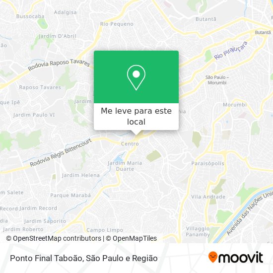 Ponto Final Taboão mapa
