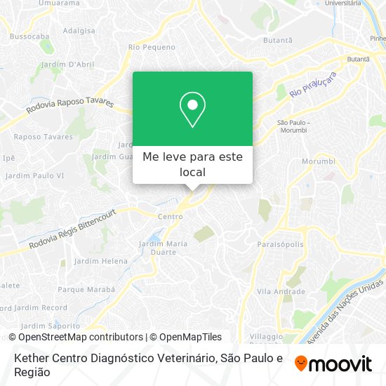Kether Centro Diagnóstico Veterinário mapa