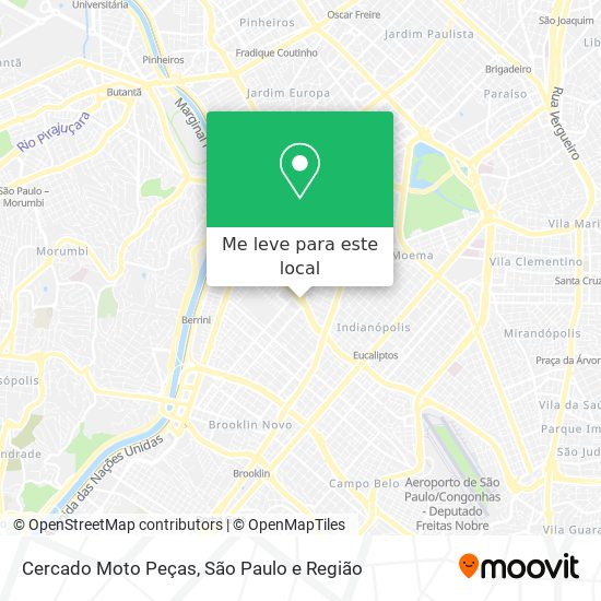 Cercado Moto Peças mapa