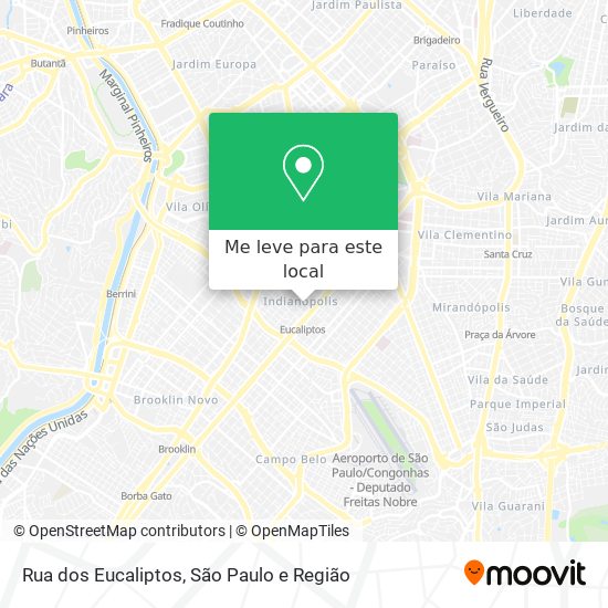 Rua dos Eucaliptos mapa