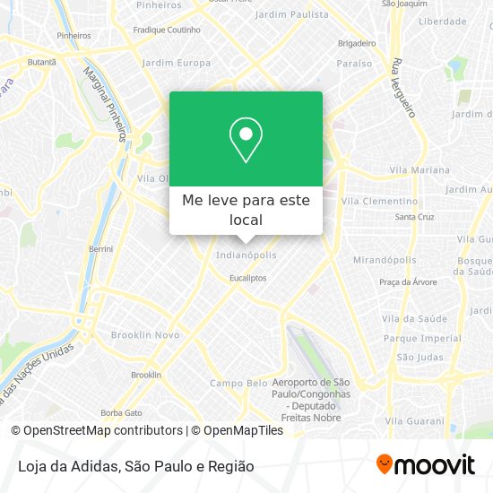 Loja da Adidas mapa