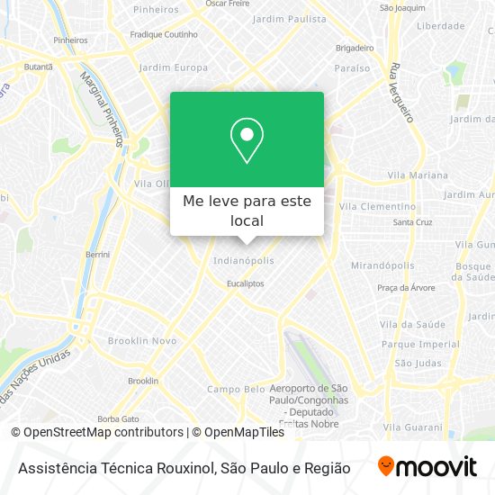 Assistência Técnica Rouxinol mapa