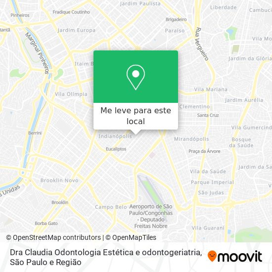 Dra Claudia Odontologia Estética e odontogeriatria mapa