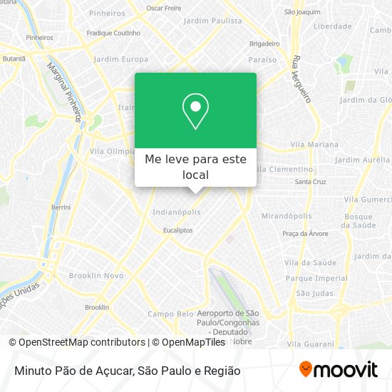 Minuto Pão de Açucar mapa