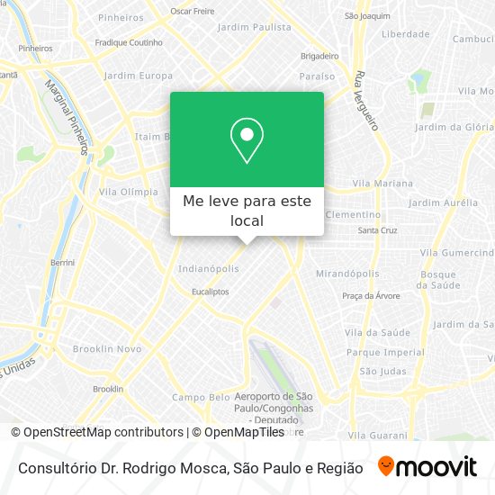 Consultório Dr. Rodrigo Mosca mapa