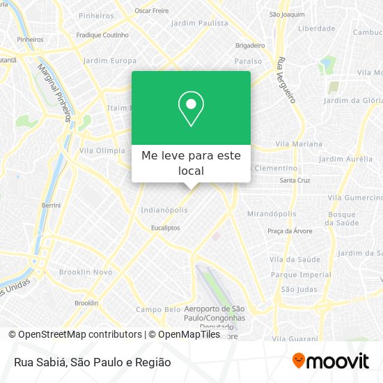 Rua Sabiá mapa