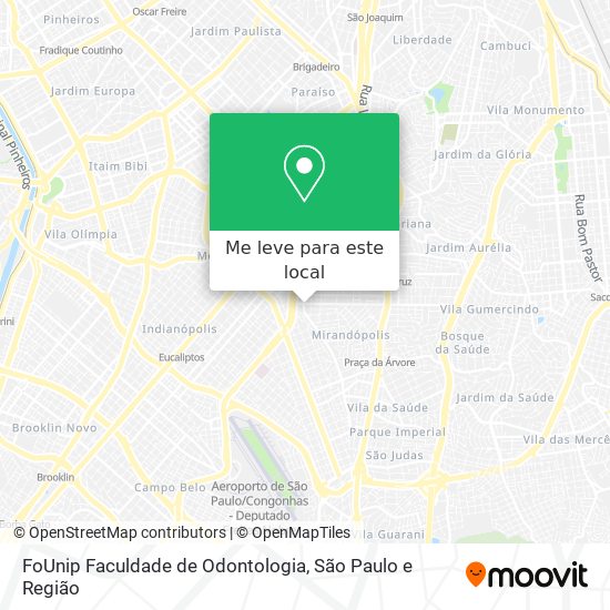 FoUnip Faculdade de Odontologia mapa