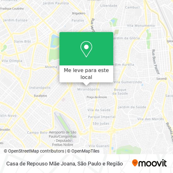 Casa de Repouso Mãe Joana mapa