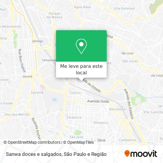 Sanwa doces e salgados mapa
