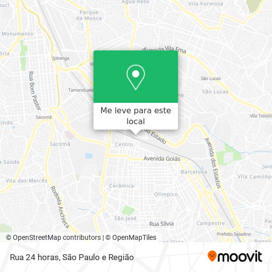 Rua 24 horas mapa