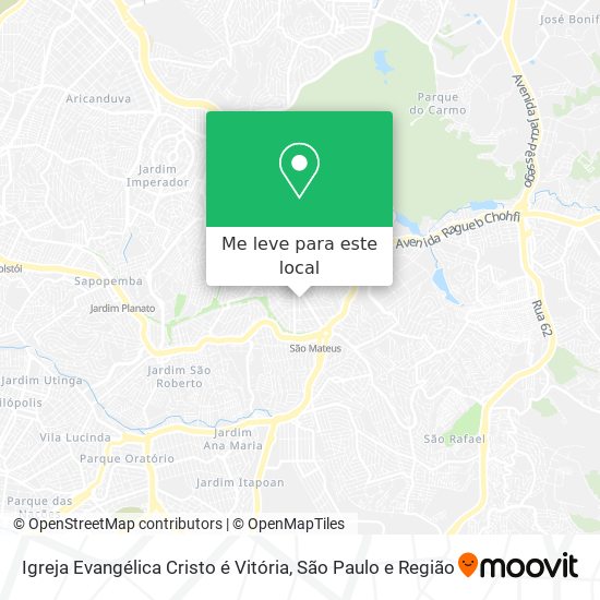 Igreja Evangélica Cristo é Vitória mapa