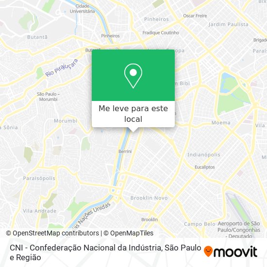 CNI - Confederação Nacional da Indústria mapa