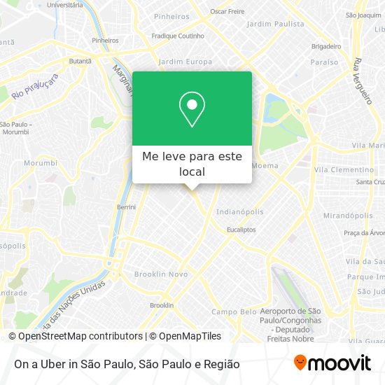 On a Uber in São Paulo mapa
