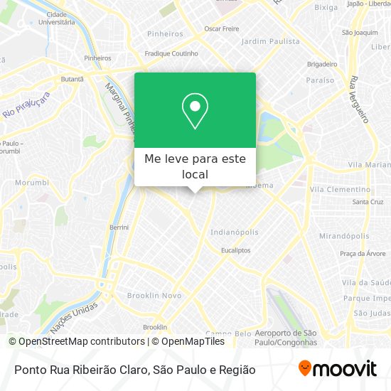 Ponto Rua Ribeirão Claro mapa