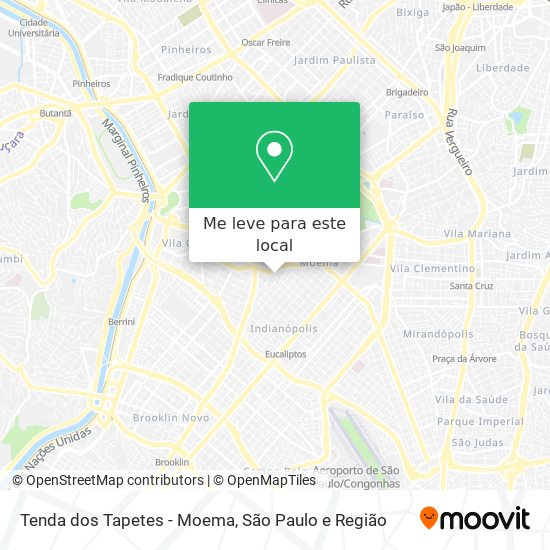 Tenda dos Tapetes - Moema mapa