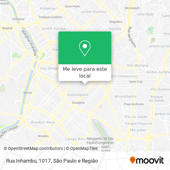 Rua Inhambu, 1017 mapa
