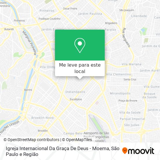 Igreja Internacional Da Graça De Deus - Moema mapa