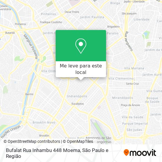 Bufalat Rua Inhambu 448 Moema mapa