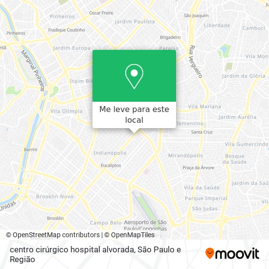 centro cirúrgico hospital alvorada mapa