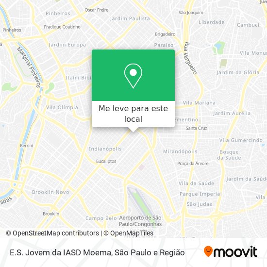 E.S. Jovem da IASD Moema mapa