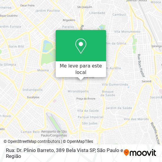 Rua: Dr. Plinio Barreto, 389 Bela Vista SP mapa