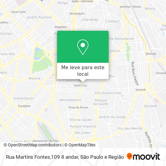 Rua Martins Fontes,109  8 andar mapa