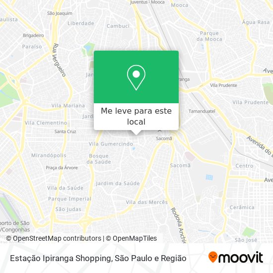 Estação Ipiranga Shopping mapa