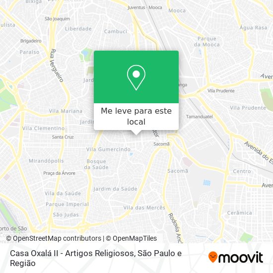 Casa Oxalá II - Artigos Religiosos mapa