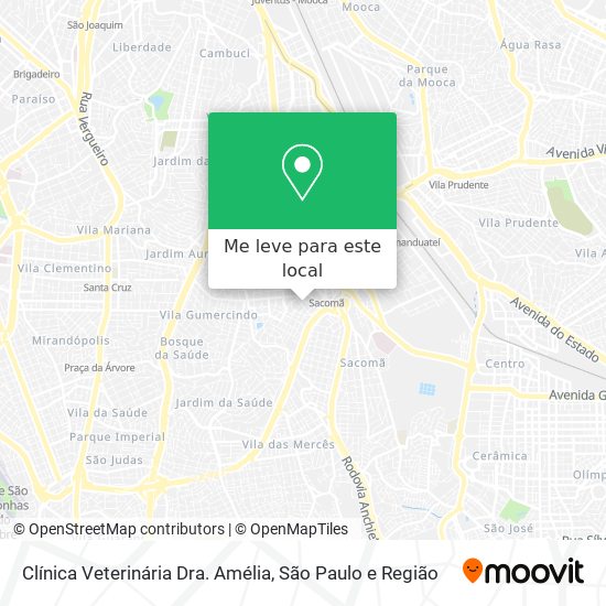 Clínica Veterinária Dra. Amélia mapa