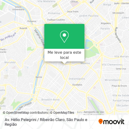 Av. Hélio Pelegrini / Ribeirão Claro mapa