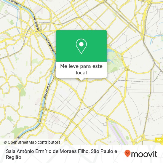 Sala Antônio Ermírio de Moraes Filho mapa