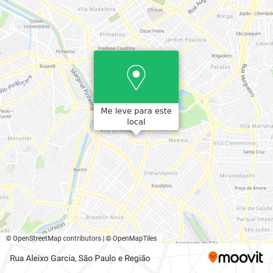 Rua Aleixo Garcia mapa