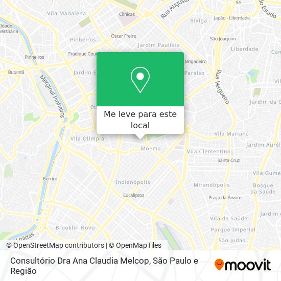 Consultório Dra Ana Claudia Melcop mapa