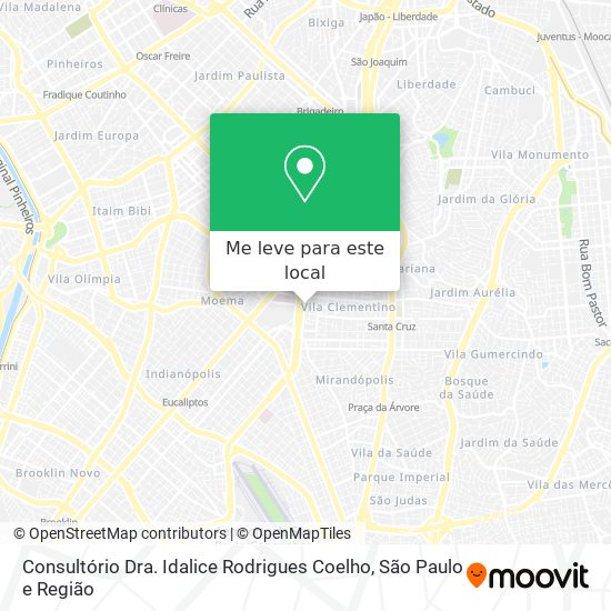 Consultório Dra. Idalice Rodrigues Coelho mapa