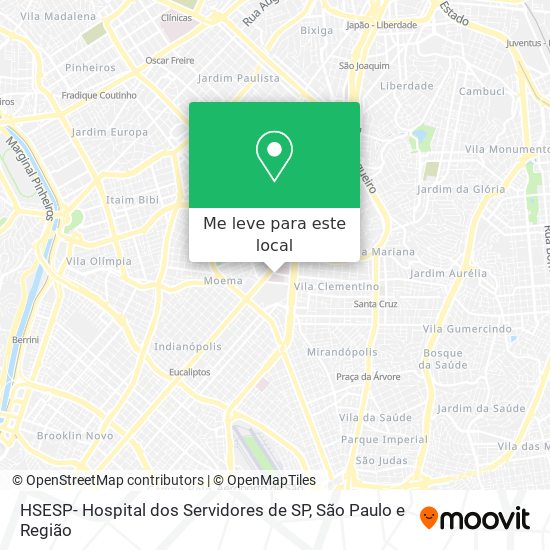 HSESP- Hospital dos Servidores de SP mapa
