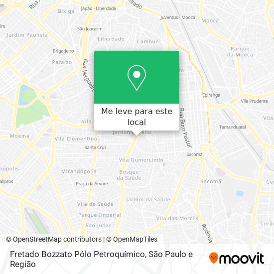 Fretado Bozzato Pólo Petroquímico mapa