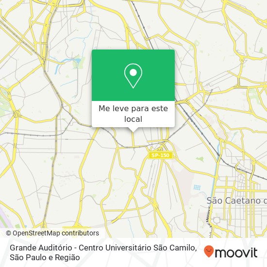 Grande Auditório - Centro Universitário São Camilo mapa