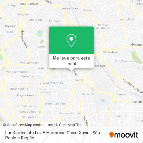 Lar Kardecista Luz E Harmonia Chico Xavier mapa