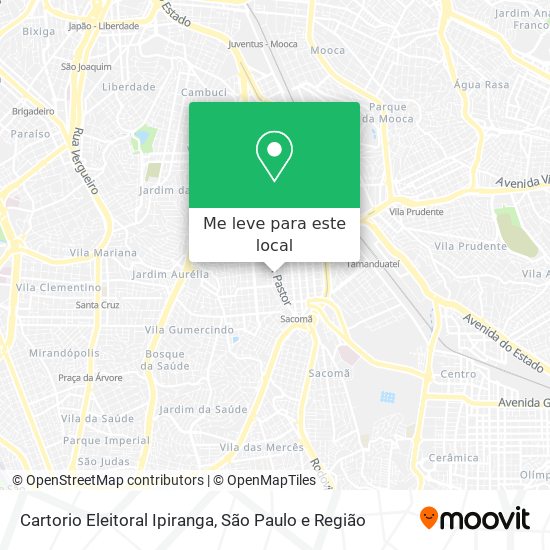 Cartorio Eleitoral Ipiranga mapa