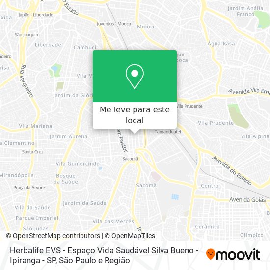 Herbalife EVS - Espaço Vida Saudável Silva Bueno - Ipiranga - SP mapa