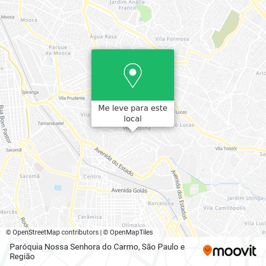 Paróquia Nossa Senhora do Carmo mapa